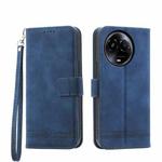 For Realme 11 5G Dierfeng Dream Line TPU + PU Leather Phone Case(Blue)