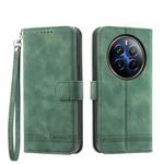 For Realme 12 Pro+ Dierfeng Dream Line TPU + PU Leather Phone Case(Green)