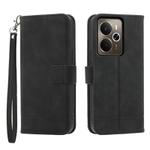 For Realme 14 / Realme P3 5G Dierfeng Dream Line TPU Hybrid PU Leather Phone Case(Black)