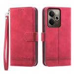 For Realme 14 / Realme P3 5G Dierfeng Dream Line TPU Hybrid PU Leather Phone Case(Red)