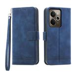 For Realme 14 / Realme P3 5G Dierfeng Dream Line TPU Hybrid PU Leather Phone Case(Blue)