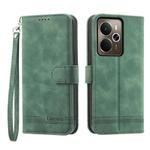 For Realme 14 / Realme P3 5G Dierfeng Dream Line TPU Hybrid PU Leather Phone Case(Green)