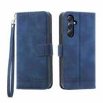 For Samsung Galaxy M54 5G Dierfeng Dream Line TPU + PU Leather Phone Case(Blue)