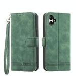 For Samsung Galaxy A05 Dierfeng Dream Line TPU + PU Leather Phone Case(Green)