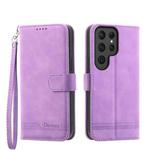 For Samsung Galaxy S24 Ultra 5G Dierfeng Dream Line TPU + PU Leather Phone Case(Purple)