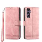 For Samsung Galaxy S24+ 5G Dierfeng Dream Line TPU + PU Leather Phone Case(Pink)