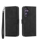 For Samsung Galaxy S24 5G Dierfeng Dream Line TPU + PU Leather Phone Case(Black)