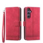 For Samsung Galaxy S24 5G Dierfeng Dream Line TPU + PU Leather Phone Case(Red)