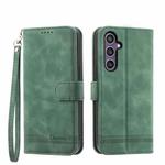 For Samsung Galaxy S24 5G Dierfeng Dream Line TPU + PU Leather Phone Case(Green)