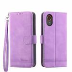 For Samsung Galaxy Xcover 7 Dierfeng Dream Line TPU + PU Leather Phone Case(Purple)