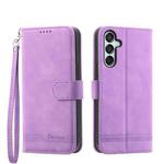 For Samsung Galaxy M15 5G / F15 5G Dierfeng Dream Line TPU + PU Leather Phone Case(Purple)