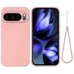 For Google Pixel 10 Pro XL Pure Color Liquid Silicone Shockproof Phone Case(Pink)