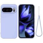 For Google Pixel 10 Pro Pure Color Liquid Silicone Shockproof Phone Case(Purple)