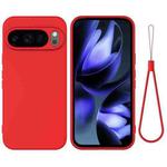 For Google Pixel 10 Pro Pure Color Liquid Silicone Shockproof Phone Case(Red)