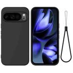 For Google Pixel 10 Pro Pure Color Liquid Silicone Shockproof Phone Case(Black)