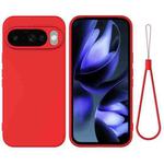 For Google Pixel 10 Pure Color Liquid Silicone Shockproof Phone Case(Red)