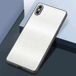 For iPhone X Rain Silk Texture Shockproof Phone Case(White)