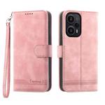 For Xiaomi Redmi Note 12 Turbo 5G/Poco F5 Dierfeng Dream Line TPU + PU Leather Phone Case(Pink)