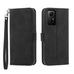 For Xiaomi Redmi Note 12S 4G Global Dierfeng Dream Line TPU + PU Leather Phone Case(Black)