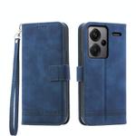 For Xiaomi Redmi Note 13 Pro+ Dierfeng Dream Line TPU + PU Leather Phone Case(Blue)