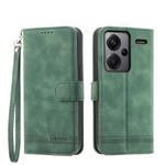 For Xiaomi Redmi Note 13 Pro+ Dierfeng Dream Line TPU + PU Leather Phone Case(Green)