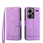 For Xiaomi Redmi Note 13 Pro+ Dierfeng Dream Line TPU + PU Leather Phone Case(Purple)