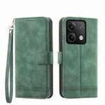 For Xiaomi Redmi Note 13 5G Dierfeng Dream Line TPU + PU Leather Phone Case(Green)