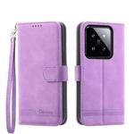 For Xiaomi 14 Pro Dierfeng Dream Line TPU + PU Leather Phone Case(Purple)