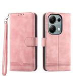 For Xiaomi Redmi Note 13 Pro 4G Dierfeng Dream Line TPU + PU Leather Phone Case(Pink)