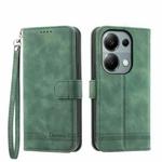 For Xiaomi Redmi Note 13 Pro 4G Dierfeng Dream Line TPU + PU Leather Phone Case(Green)