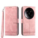 For Xiaomi 14 Ultra Dierfeng Dream Line TPU + PU Leather Phone Case(Pink)