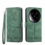 For Xiaomi 14 Ultra Dierfeng Dream Line TPU + PU Leather Phone Case(Green)