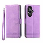 For Huawei nova 11 Dierfeng Dream Line TPU + PU Leather Phone Case(Purple)