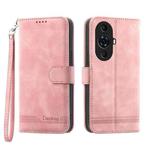 For Huawei nova 11 Pro 4G Dierfeng Dream Line TPU + PU Leather Phone Case(Pink)