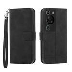 For Huawei P60 / P60 Pro Dierfeng Dream Line TPU + PU Leather Phone Case(Black)