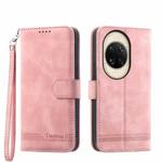 For Huawei nova 14 Ultra Dierfeng Dream Line TPU Hybrid PU Leather Phone Case(Pink)