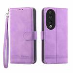 For Honor 90 5G Dierfeng Dream Line TPU + PU Leather Phone Case(Purple)