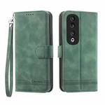 For Honor 90 Pro 5G Dierfeng Dream Line TPU + PU Leather Phone Case(Green)