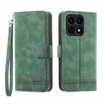 For Honor X8a 4G Dierfeng Dream Line TPU + PU Leather Phone Case(Green)