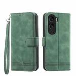 For Honor X50i Dierfeng Dream Line TPU + PU Leather Phone Case(Green)