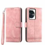 For Honor 100 Pro Dierfeng Dream Line TPU + PU Leather Phone Case(Pink)