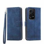 For Honor 200 Lite Global Dierfeng Dream Line TPU + PU Leather Phone Case(Blue)