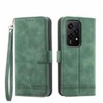 For Honor 200 Lite Global Dierfeng Dream Line TPU + PU Leather Phone Case(Green)