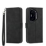 For Honor 300 Pro / 300 Ultra Dierfeng Dream Line TPU Hybrid PU Leather Phone Case(Black)