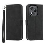 For Honor 400 Lite Dierfeng Dream Line TPU Hybrid PU Leather Phone Case(Black)