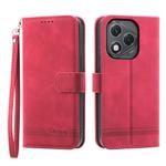 For Honor 400 Lite Dierfeng Dream Line TPU Hybrid PU Leather Phone Case(Red)