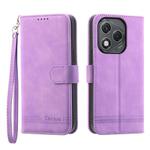 For Honor 400 Lite Dierfeng Dream Line TPU Hybrid PU Leather Phone Case(Purple)