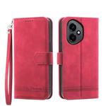 For Honor 400 Global 156.5mm Dierfeng Dream Line TPU Hybrid PU Leather Phone Case(Red)