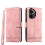For Honor 400 Global 156.5mm Dierfeng Dream Line TPU Hybrid PU Leather Phone Case(Pink)