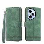 For Honor 400 Pro Global 160.8mm Dierfeng Dream Line TPU Hybrid PU Leather Phone Case(Green)